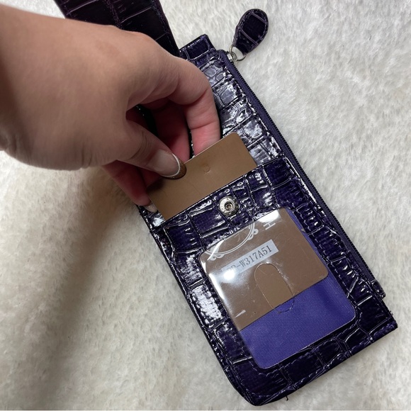 Hananel Reptile Print Purple Wallet - Picture 8 of 10